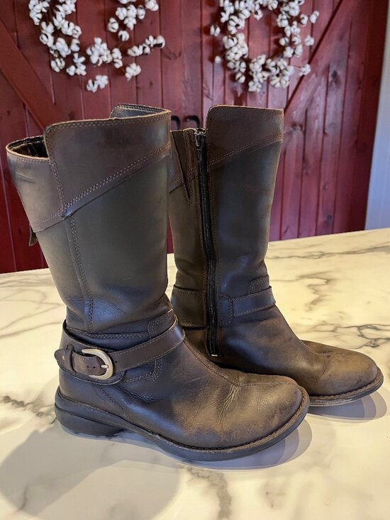 Merrell Shoes - Merrell Captiva Buckle-Down Waterproof Mid-Calf Leather Riding Boots - 6.5